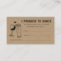 Funny Song Request Card Invitation Enclosure