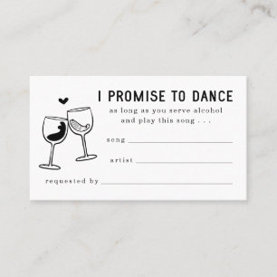 Funny Song Request Card Invitation Enclosure