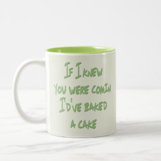 Funny Song Titles Oldies If I Knew You Were Comin' Two-Tone Coffee Mug