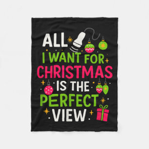 Funny Sonographer Christmas - Holiday Ultrasound T Fleece Blanket