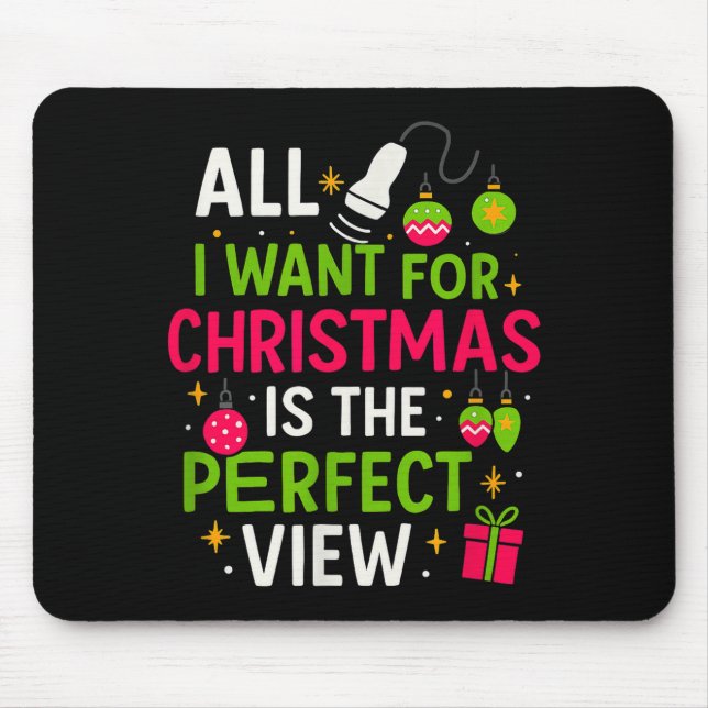 Funny Sonographer Christmas - Holiday Ultrasound T Mouse Pad (Front)