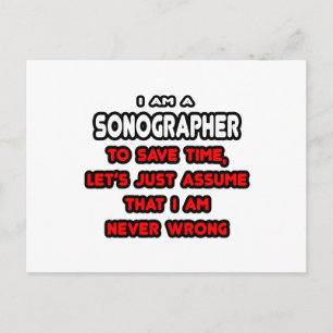 Funny Sonographer T-Shirts and Gifts Postcard