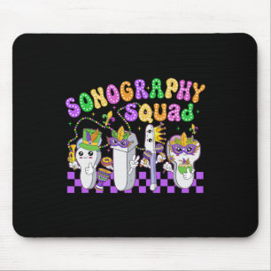 Funny Sonography Squad Mardi Gras Carnival Sonogra Mouse Pad