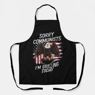 Funny Sorry Communists I'm Grilling Today  Apron