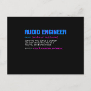 Funny Sound Engineer Audio Engineer Holiday Postcard