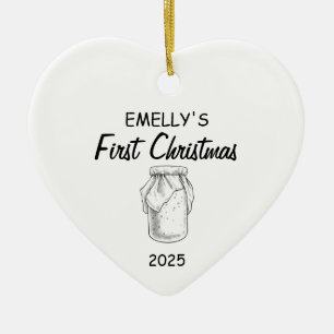 Funny Sourdough Name Christmas, Sourdough Ceramic Ornament