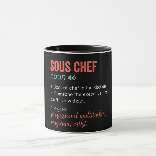 Funny Sous Chef Definition Mug (Center)