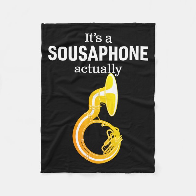 Funny Sousaphone Humor For Proud Sousaphonist Marc Fleece Blanket (Front)