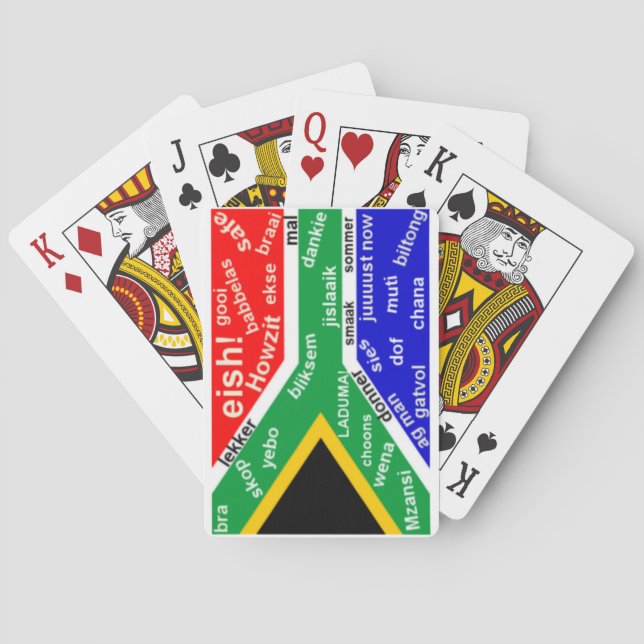 Funny South African Slang Playing Cards (Back)