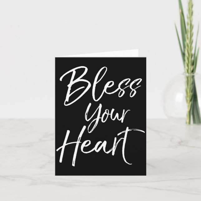 Funny Southern Christian Saying Quote Gift Bless Y Card (Front)