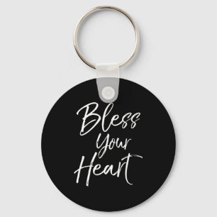 Funny Southern Christian Saying Quote Gift Bless Y Keychain