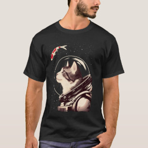 Funny Space Astronaut Cat Men Women Kids Funny Cat T-Shirt