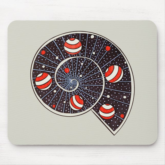 Funny Space Galaxy Planets Starry Sky Mouse Pad (Front)