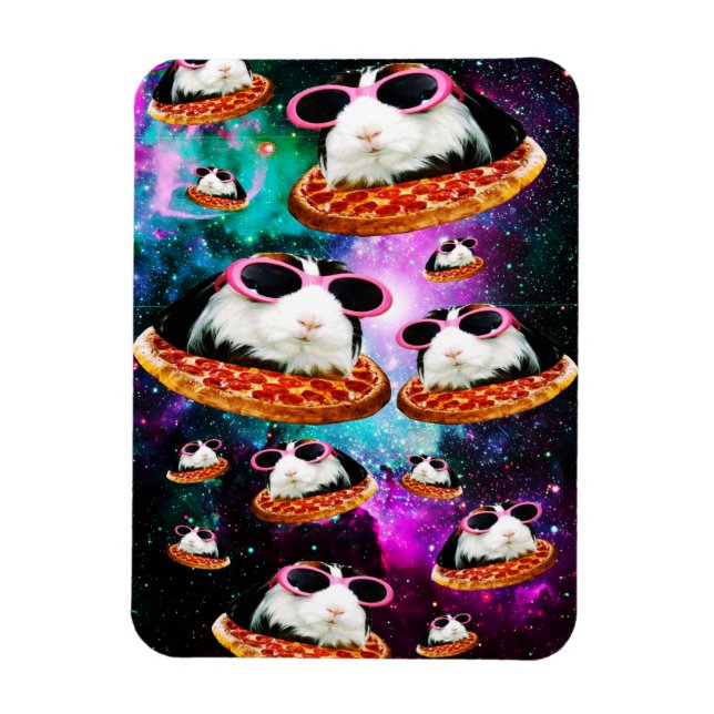 Funny space guinea pig magnet (Vertical)