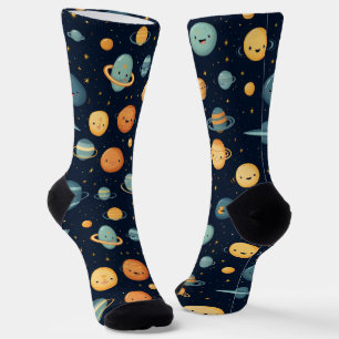 Funny Space Pattern Socks