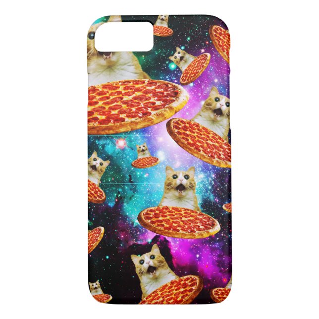 Funny space pizza cat Case-Mate iPhone case (Back)