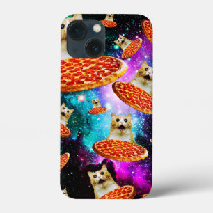 Funny space pizza cat iPhone 13 mini case