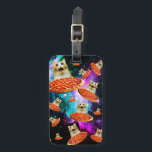 Funny space pizza cat  luggage tag<br><div class="desc">Funny and crazy design for a cool gifts !</div>