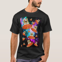 Funny space pizza cat