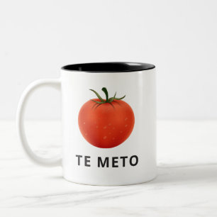 Funny Spanglish Coffee Mug, Tomato Two-Tone Coffee Mug