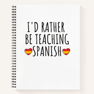 funny Spanish language learning or speaking teach Notebook