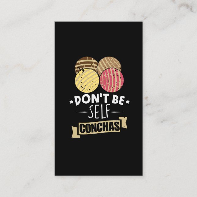 Funny Spanish Pun - Conchas Spain Humor Business Card (Front)