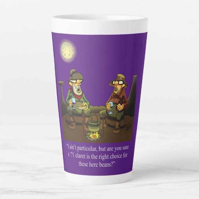 Funny Spectickles Cowboy Wild West Wine Latte Mug (Front)