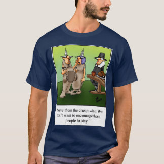 Funny Spectickles Thanksgiving Wine toon Humour T-Shirt