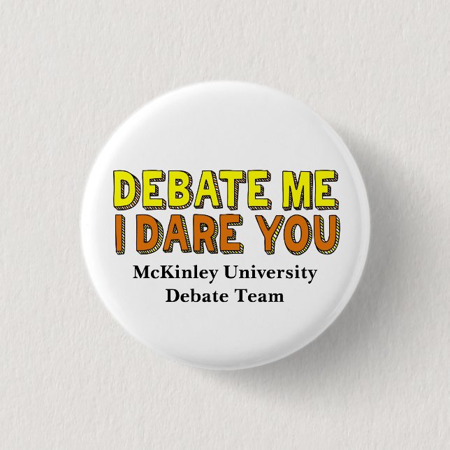 Funny Speech and Debate Team Custom School 1 Inch Round Button (Front)