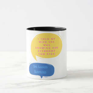 Funny Speech Eyebrows Mugs