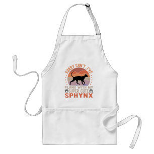 Funny Sphynx Owner Have Plans with Sphynx Cat Standard Apron