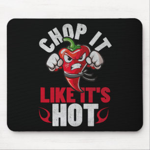 Funny Spicy Chili Karate Design Chile Pepper Humou Mouse Pad