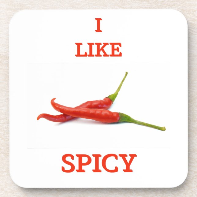 Funny spicy tase cute cool T-Shirt Paper Coaster (Front)