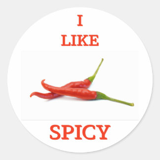 Funny spicy tase cute cool T-Shirt Paper Coaster Classic Round Sticker