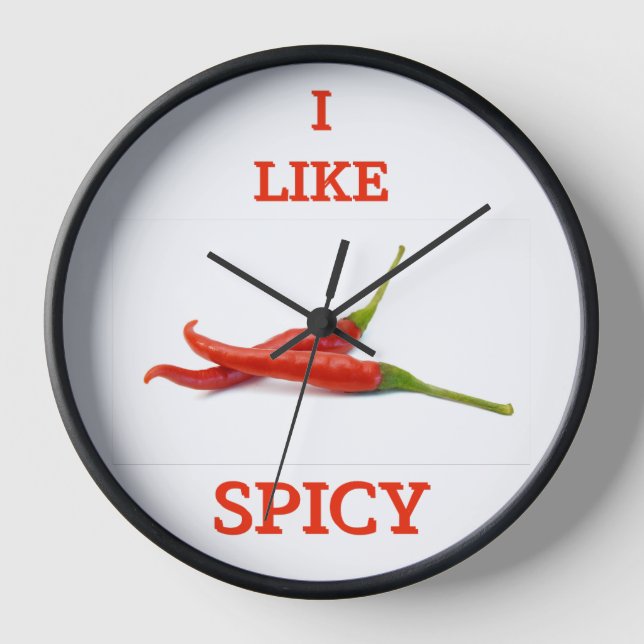 Funny spicy tase cute cool T-Shirt Paper Coaster Clock (Front)
