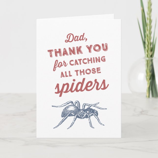 Funny Spider Father's Day Card (Front)