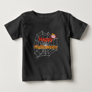 Funny Spider on Halloween Web Baby T-Shirt