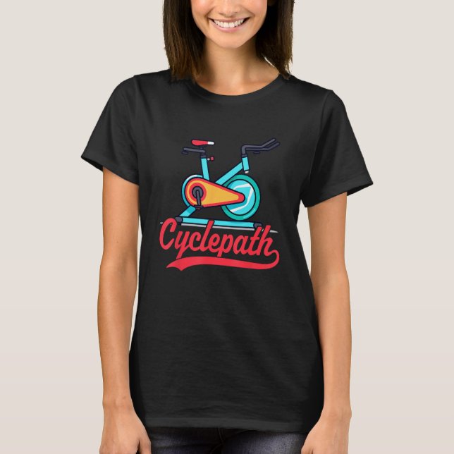 Funny Spinning Class Indoor Cycling Workout Statio T-Shirt (Front)