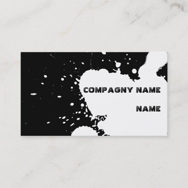 Funny splatter business card (Front)