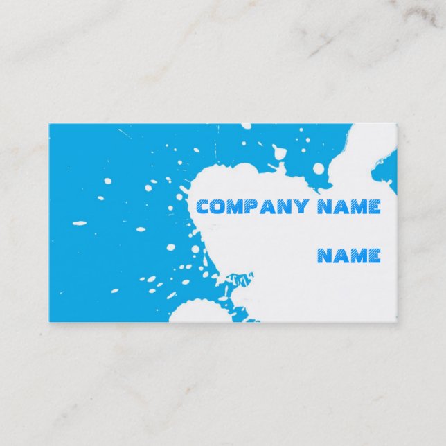 Funny splatter business card (Front)