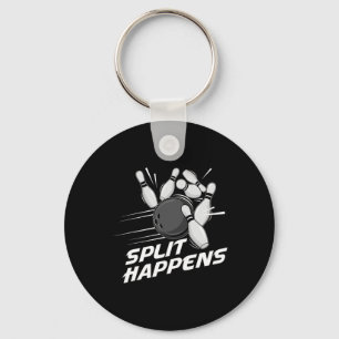 Funny Split Happens Bowling Team Bowling Squad Spl Keychain