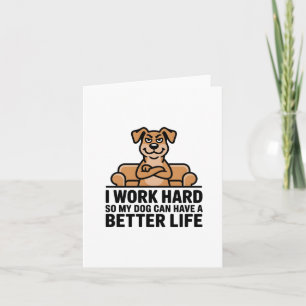 Funny Spoiled Dog Quote Couch Illustration Holiday Card