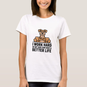 Funny Spoiled Dog Quote Couch Illustration T-Shirt