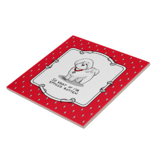 Funny Spoiled Rotten Bichon Frise Dog - Cute Tile