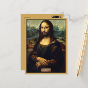 Funny, Spoof Da Vinci Art Postcard