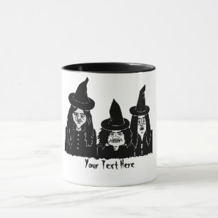 funny spooky black witches scary halloween mug