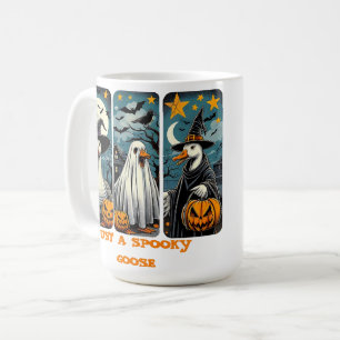 Funny Spooky Goose Halloween Witch Pumpkin Art Coffee Mug