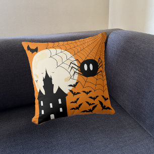 Funny Spooky Halloween Throw Pillow