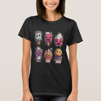 Funny Spooky Horror Halloween Ice Cream Summer Tod T-Shirt
