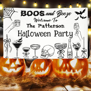 Funny Spooky Scribble Halloween Party Welcome Banner